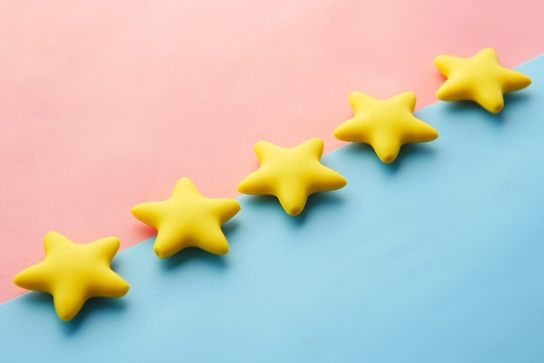 Five star review rating business